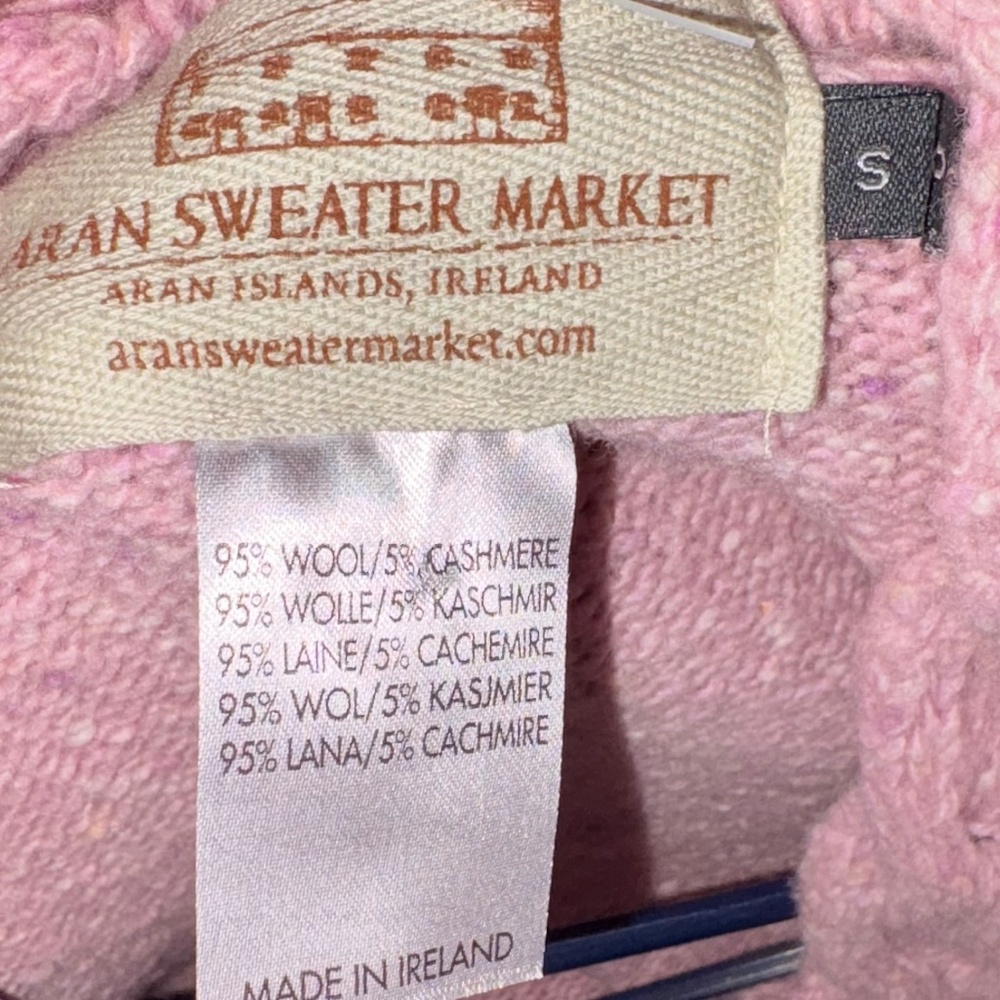 Aran sweater market Irish wool and cashmere sweater - Picture 5 of 8